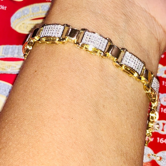 Real Diamond Mens 1.89ct natural genuine bracelet! - Picture 4 of 9